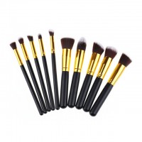 10pcs Cosmetic Brushes Set Blending Eyebrow Face EyeShadow Blush Makeup Brush