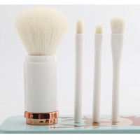 Portable Powder Foundation Telescopic Kabuki Flexible Travel Blush Round Facial Brush Contour Brush Highlighter Blending Brush