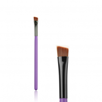 Angled Cosmetic Eye Brow Brush with Different colors Wood Handle Eyebrow Makeup Brush