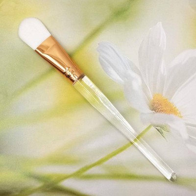 Soft Synthetic Clear Gold Face Mask Application Brush Facial Treatment Applicator Brush For Clay Facial Mask