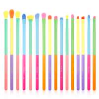 Docolor brand 16 pcs eye makeup brush set  with colorful design