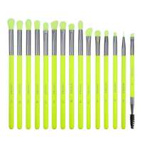 Factory price Docolor 15pcs neon eye brush set wholesale