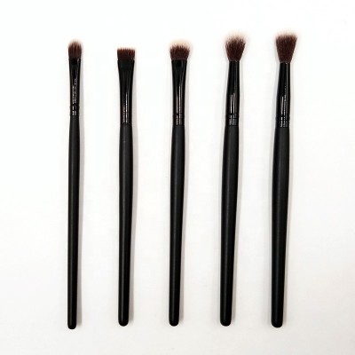 Soft Black 5PCS Eye Makeup Cosmetic Brush Set Professional Eyebrow Eyeshadow Blending Brushes Kit