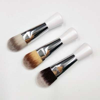 2020 New Eco Friendly Synthetic Hair Vegan Mini Foundation Brush Makeup Face Mask Brush 8.5cm