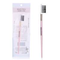 Professional eye brush tools cosmetic makeup high quality eye brow brush with comb B0475